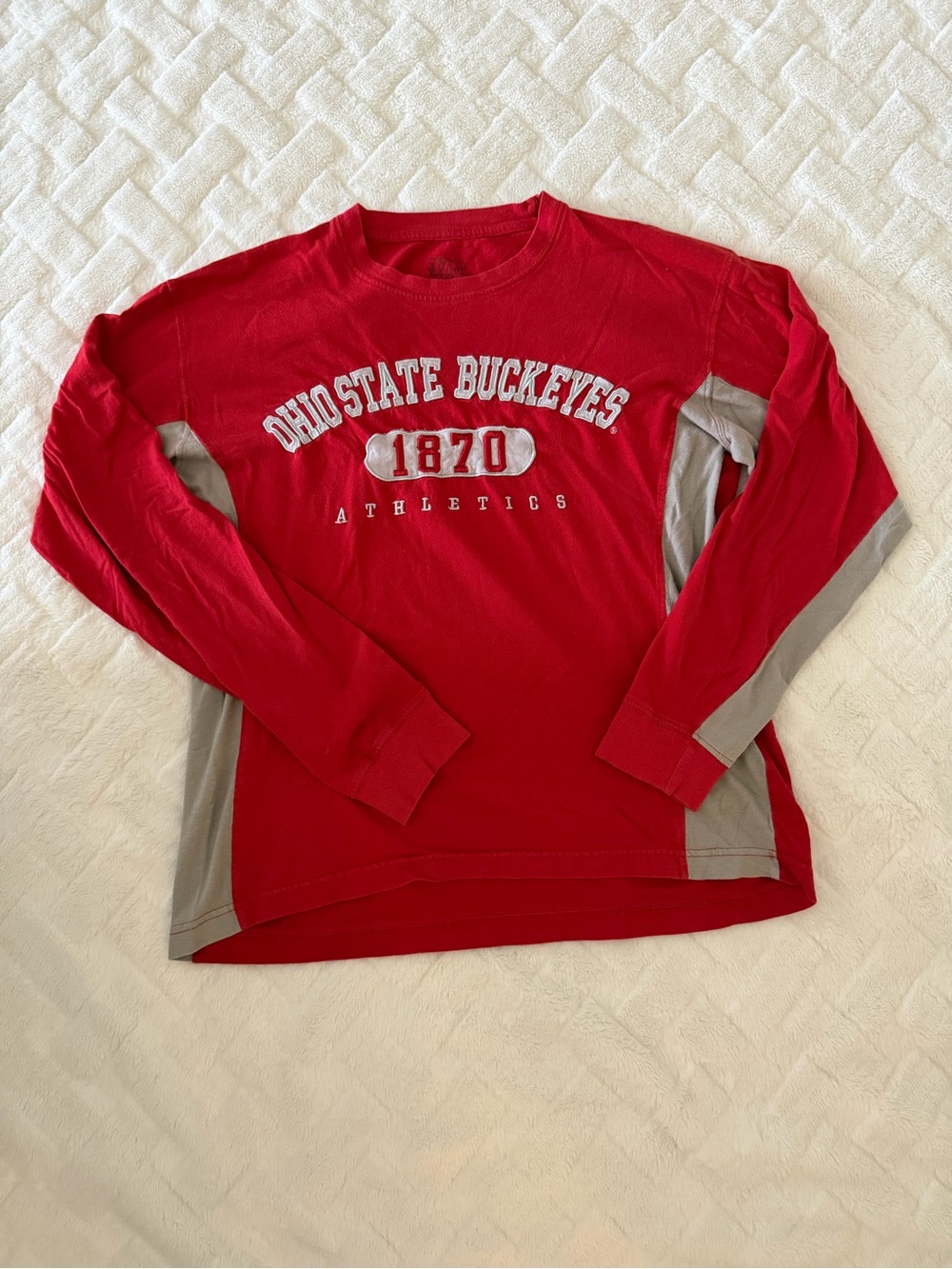 Ohio State Buckeyes Red Long-Sleeve Athletic Tee
